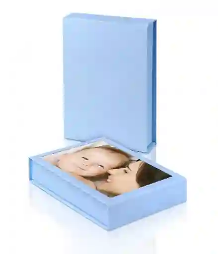 Caja Decorativa Para Fotos 10x15cm Mitsubishi Easygifts Azul