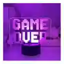 Lampara Decorativa Gamers De Game Over Rgb + Control