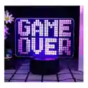 Lampara Decorativa Gamers De Game Over Rgb + Control