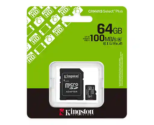 Memoria Micro Sd Canvas Select Plus De 64 Gb Clase 10 Kingston