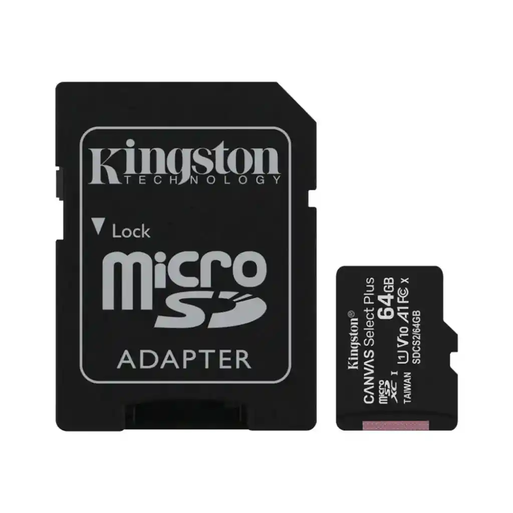 Memoria Micro Sd Canvas Select Plus De 64 Gb Clase 10 Kingston