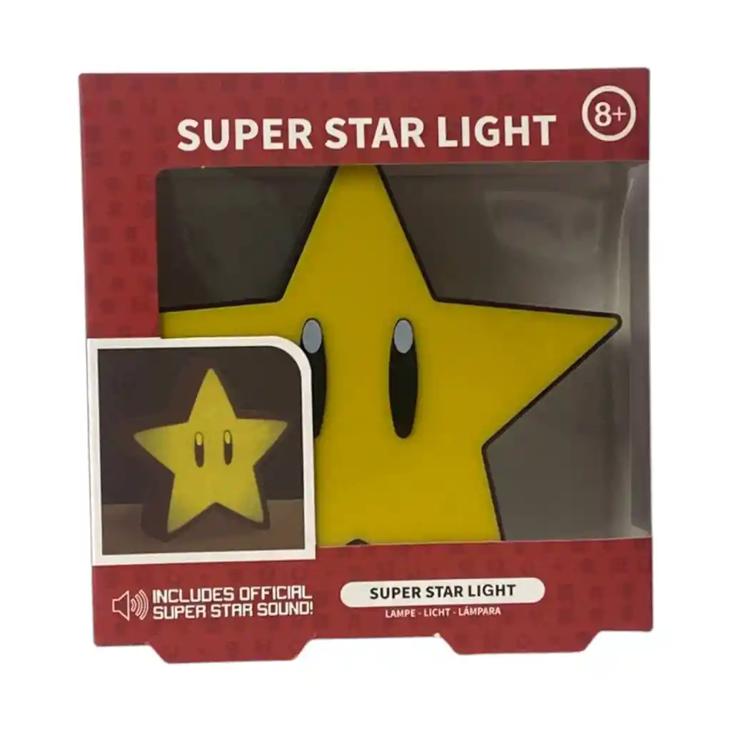 Lámpara Recargable Bloque Super Mario Bros Y Sonidos Retro