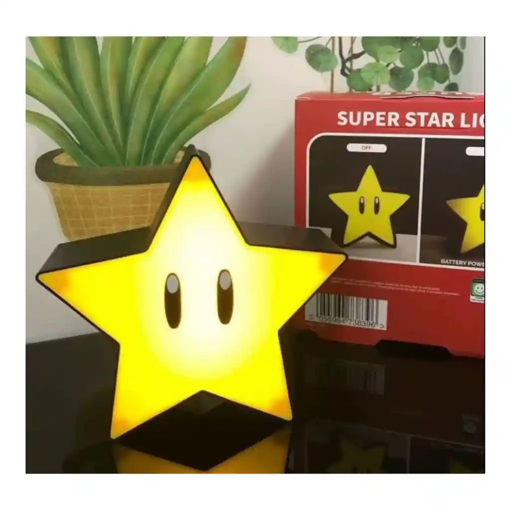 Lámpara Recargable Bloque Super Mario Bros Y Sonidos Retro