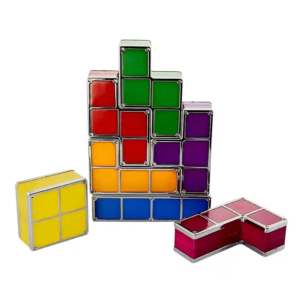 Lámpara Tetris Decorativa De Bloques Luminosos Multicolor