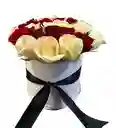 Caja Blanca – Rosas Rojas Y Crema