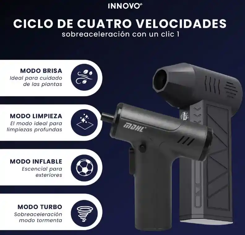 Destornillador Eléctrico 10 En 1 Con Mini Ventilador Portátil Innovo 4 Velocidades