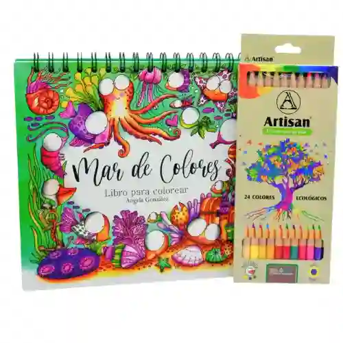 Libro Para Colorear Mas Colores X24 De Artisan - Mar De Colores