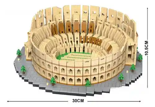 Set Bloques De Construcción Coliseo Romano, Juguete Educativo Para Niño Y Adultos