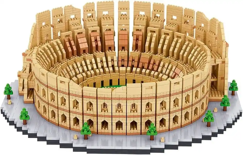 Set Bloques De Construcción Coliseo Romano, Juguete Educativo Para Niño Y Adultos