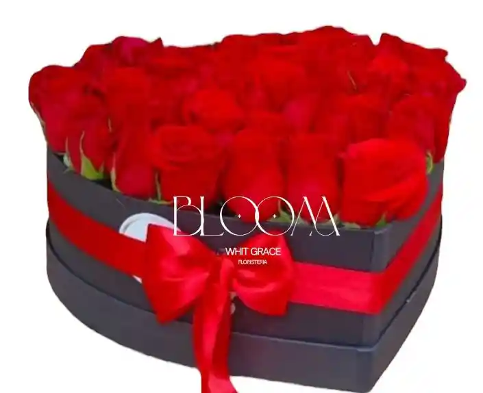 Flores Rosas Rojas En Corazon