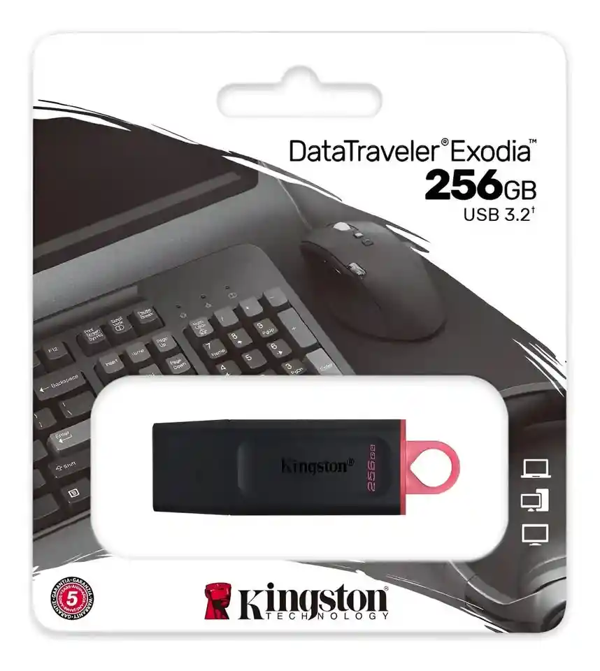 Memoria Usb Kingston Exodia 256gb Usb 3.2 Datatraveler – Potencia, Rapidez Y Estilo En Tus Manos
