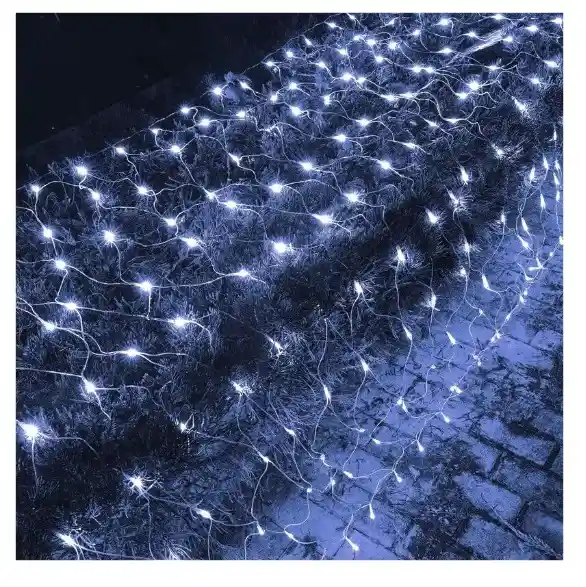 Malla Luz Led Navideña Blanca Luces Navidad 1.2x1.2m