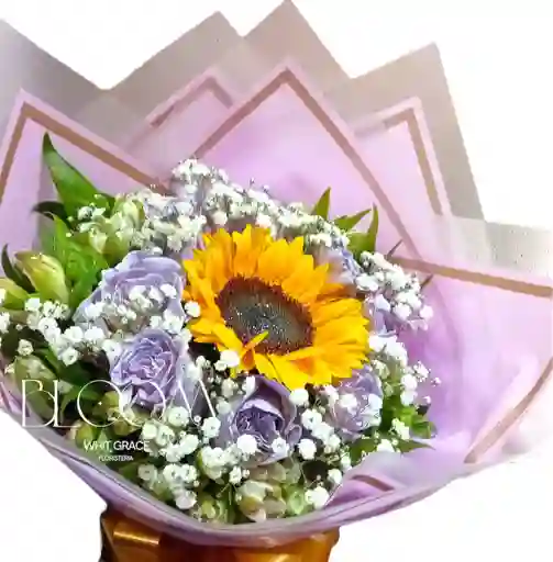 Flores Rosas Y Girasol Ice