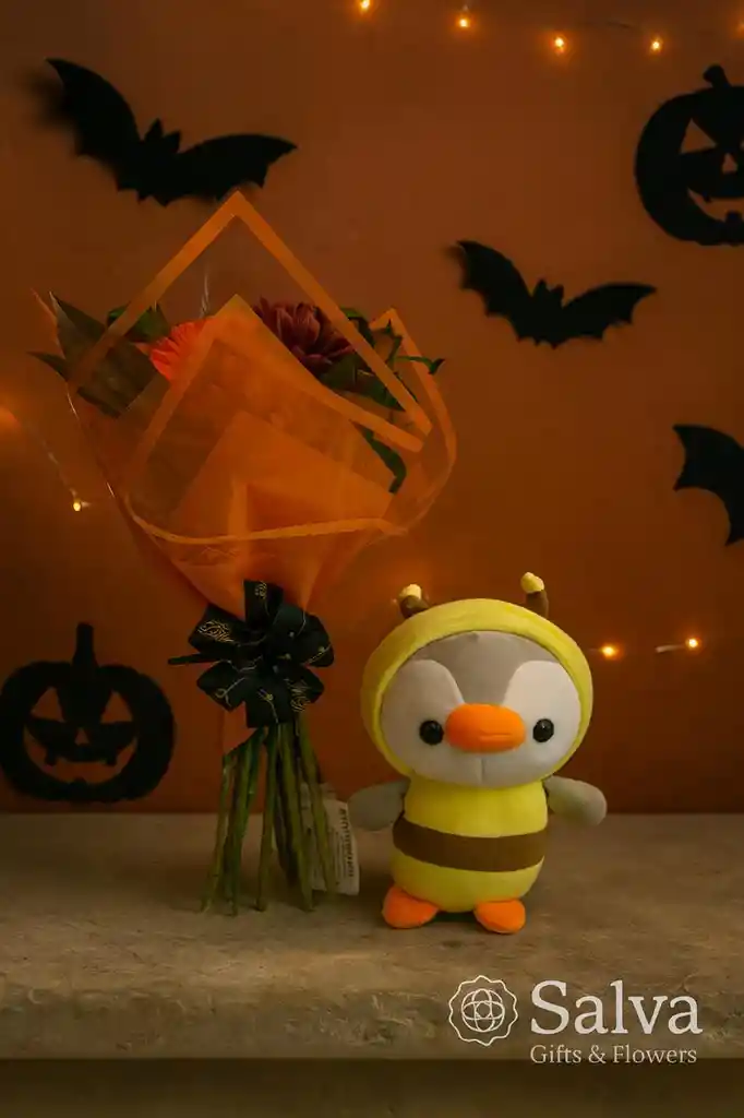 Bouquet Halloween Pingüino Encantado