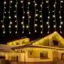 Cortina Luz Led Navideña Cálida Luces Navidad 3m X 60cm Decoración Navideña