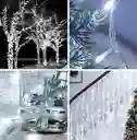 Luces De Navidad Luz Led Blanca 100 Bombillos Lineal Cable Siliconado Conector Secuencia Decoración Adornos Navideños