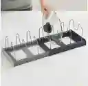 Organizador Ajustable Para Ollas, Soporte Para Cajones De Cocina, Color: Negro