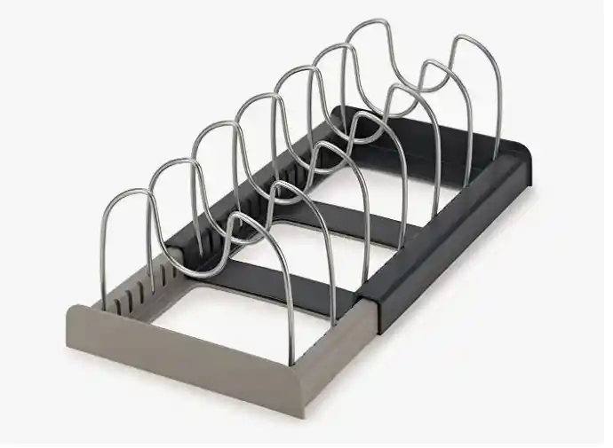 Organizador Ajustable Para Ollas, Soporte Para Cajones De Cocina, Color: Negro