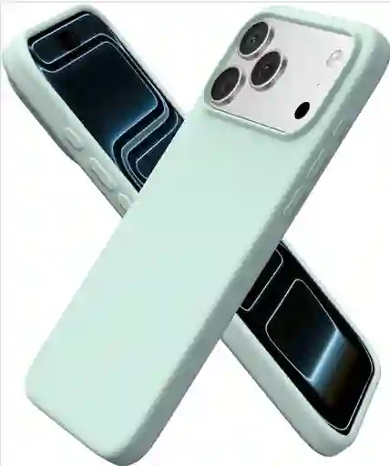 Estuche Silicona Iphone 17 Pro Max Verde Claro Lisa