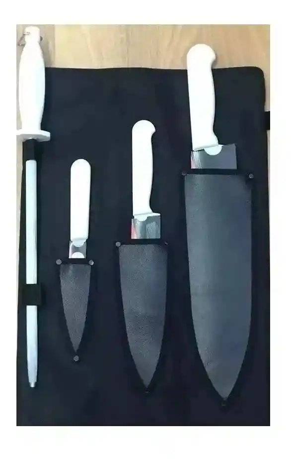 Cuchillos Tramontina Chef-chaira De 10 Pulgadas+funda Doblar Color Blanco