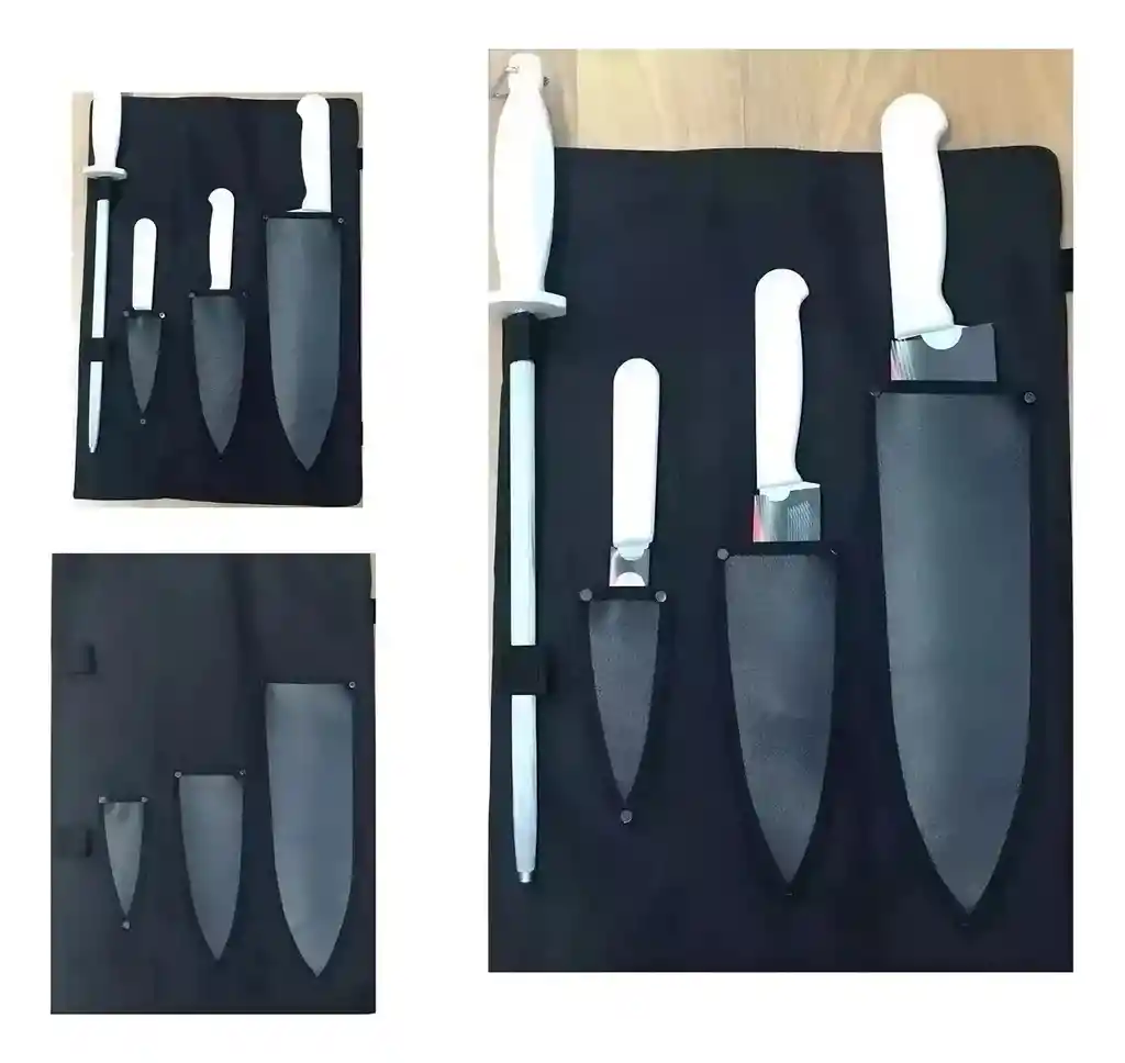 Cuchillos Tramontina Chef-chaira De 10 Pulgadas+funda Doblar Color Blanco