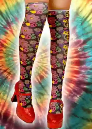 Media Liguero Hippie Colores Cosplay Halloween