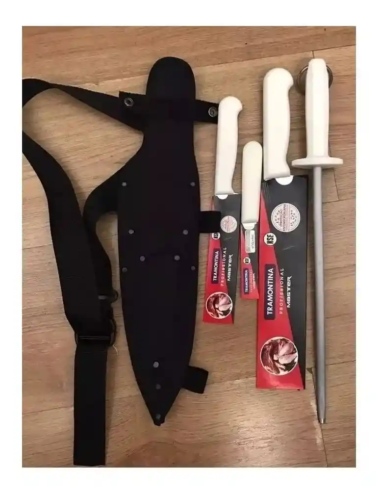 Cuchillos Tramontina Para Chef Con Chaira De 10 Pulgadas Blanco