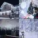 Cortina Luz Led Navideña Blanca Luces Navidad 3m X 60cm Decoración Navideña