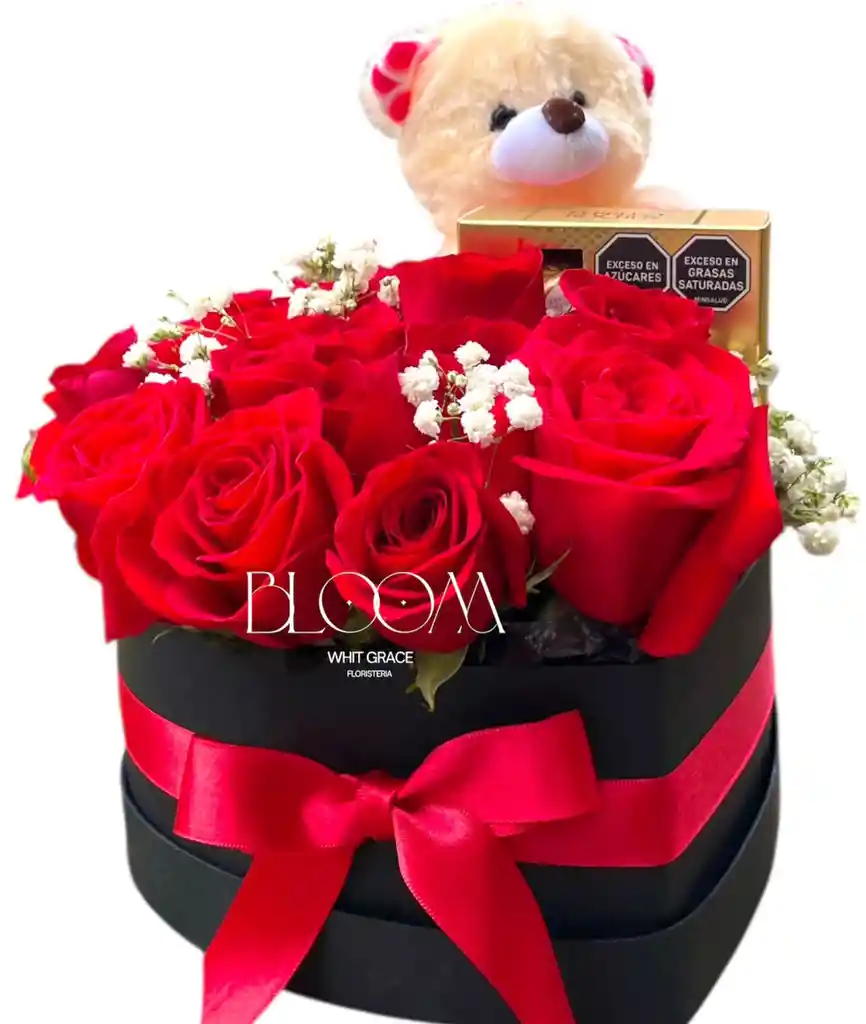 Flores Rosas Rojas En Corazón