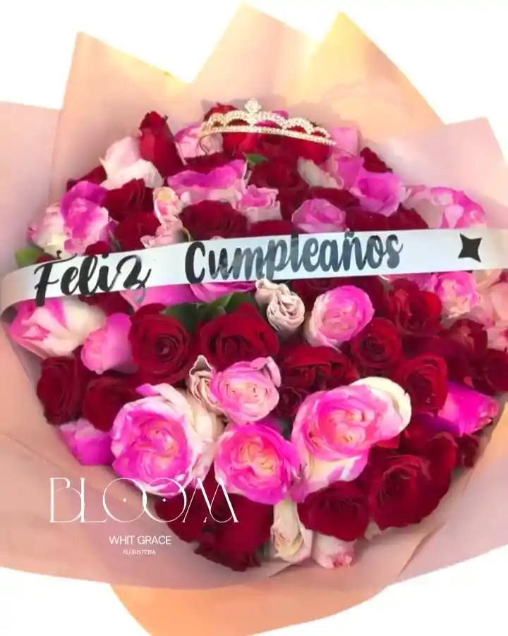 Flores Rosas Multicolor X100