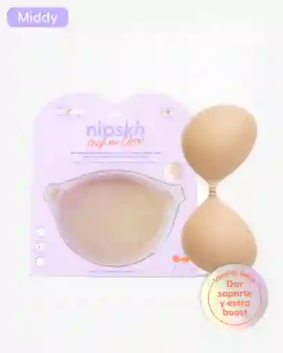 Brasier Invisible Adhesivo De Silicona, Middy (copa B) / Latte- Nipskin®