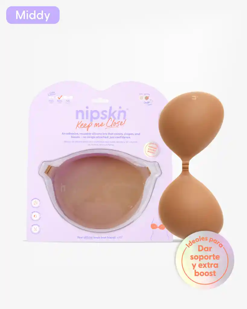 Brasier Invisible Adhesivo De Silicona, Middy (copa B) / Caramel - Nipskin®