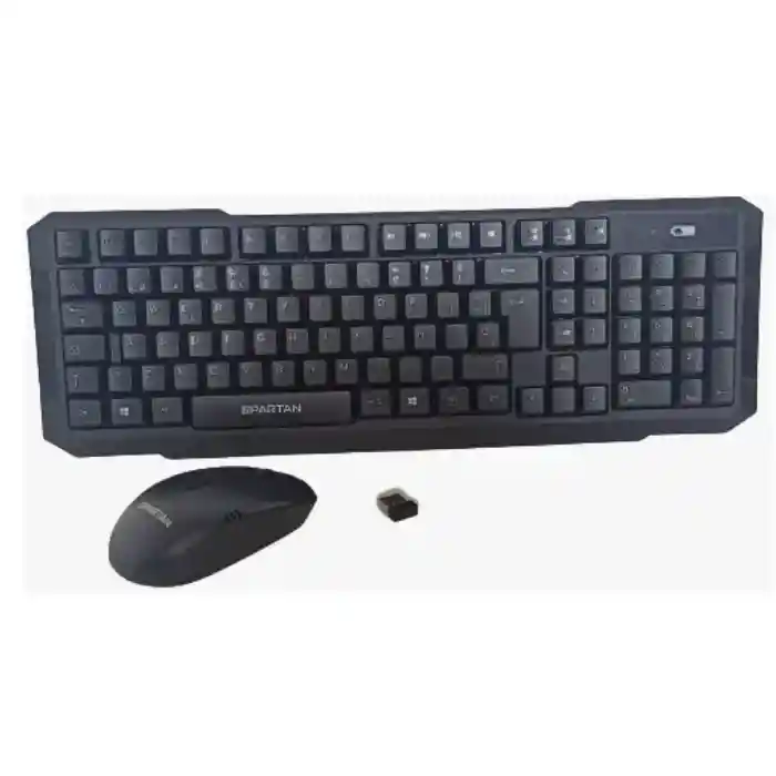 Kit Combo Teclado Y Mouse Inalambrico Usb Spartan Negro Ws-6x