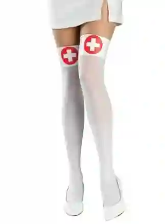 Media Liguero Disfraz Enfermera Sexy Cosplay Halloween