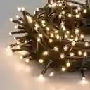 Luces De Navidad Luz Led Cálida 100 Bombillos Lineal Cable Verde Conector Secuencia Decoración Adornos Navideños