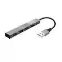 Hub Multipuerto Zapatilla Slim Usb 3.0 4 Puertos Trust Halyx