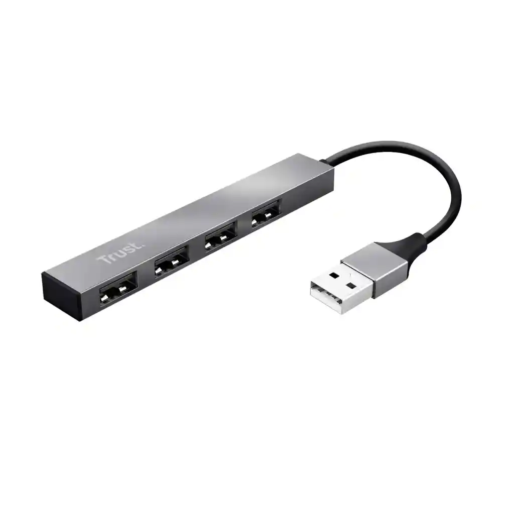 Hub Multipuerto Zapatilla Slim Usb 3.0 4 Puertos Trust Halyx