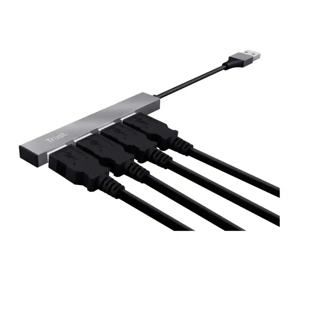 Hub Multipuerto Zapatilla Slim Usb 3.0 4 Puertos Trust Halyx