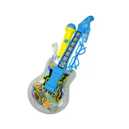 Guitarra De Juguete Con Microfono Juguete Unisex + Baterias