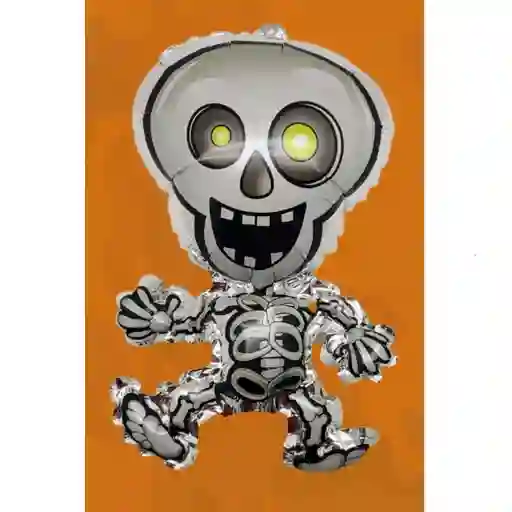 Globo Metalizado Halloween Esqueleto Calavera (pequeño)