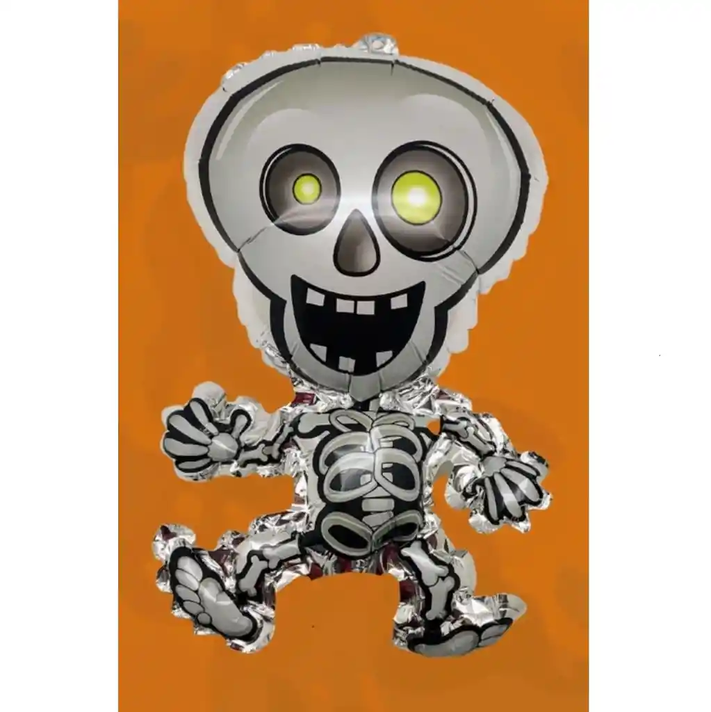 Globo Metalizado Halloween Esqueleto Calavera (pequeño)