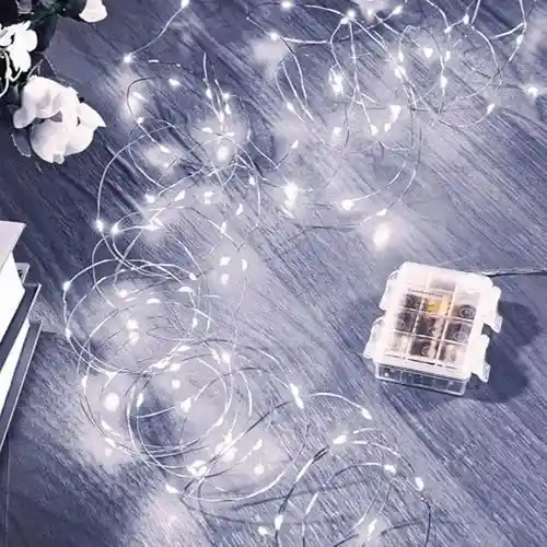 Luces De Navidad Luz Led Blanca De Pila X3 Metros