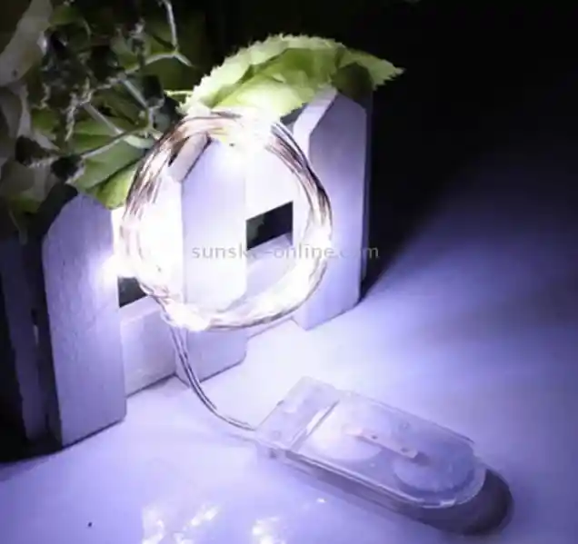 Luces De Navidad Luz Led Blanca De Pila X3 Metros