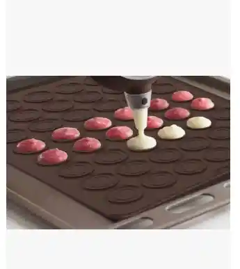 Tapete Molde Silicona Macarons 48 Cavidades Marrón