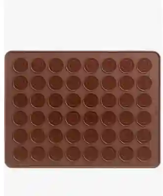 Tapete Molde Silicona Macarons 48 Cavidades Marrón