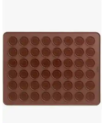Tapete Molde Silicona Macarons 48 Cavidades Marrón