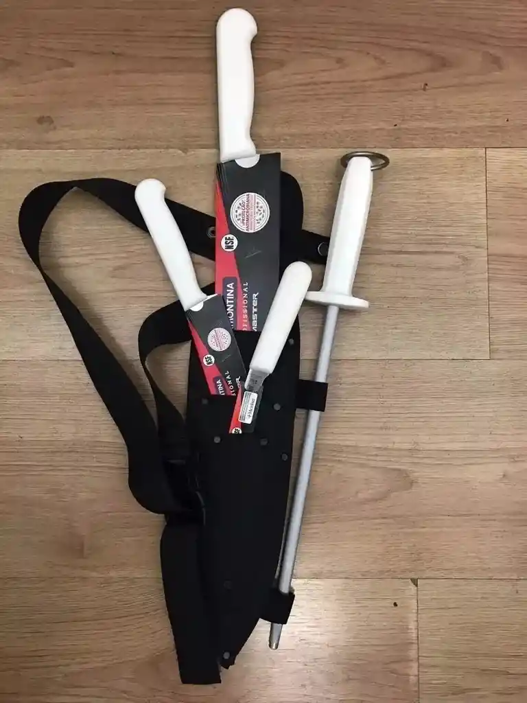 Cuchillos Tramontina Para Chef Con Chaira De 12 Pulgadas Negro/blanco