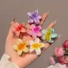 🌸✨ Caimanes Flor Hawaiana – Mini Clips De Colores ✨🌸