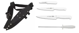 Cuchillos Tramontina Para Chef +chaira 12 Pulg Todo Original Negro/blanco