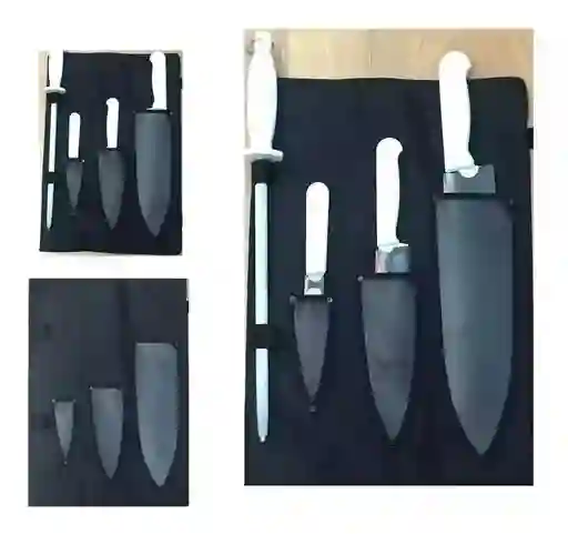 Cuchillos Tramontina Chef-chaira 12 Pulg Original Funda Dob Blanco